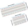 imageELEGOO 2PCS 830 Point ampamp 2PCS 400 Point Breadboard Kit Solderless Breadboards for Arduino Bread Boards Electronics for Circuits Projects Prototype Board