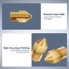 imageELEGOO 5pcs Harden Steel Nozzles MK8 Extruder Nozzles 04mm06mm08mm Multi Sizes WearResistant 3D Printer Nozzles with DIY Tools Compatible with Neptune 3 Series and MoreBrass 04mm