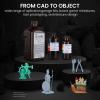 imageELEGOO ABSLike 3D Printer Resin LCD UVCuring Resin 405nm Standard Photopolymer Resin for Mars Saturn Jupiter MSLA DLP LCD 3D Printing Mint Green 1000gGrey 20