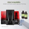 imageELEGOO ABSLike PlantBased 3D Printer Resin with Low Odor and High Precision 405nm UV Resin and Quick Curing for Mars Saturn Jupiter MSLA DLP LCD 3D Printing  Clear Green 1000gGrey