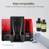 imageELEGOO ABSLike PlantBased 3D Printer Resin with Low Odor and High Precision 405nm UV Resin and Quick Curing for Mars Saturn Jupiter MSLA DLP LCD 3D Printing  Clear Green 1000gClear Green
