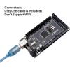 imageELEGOO MEGA R3 Board ATmega 2560  USB Cable Compatible with Arduino IDE Projects RoHS CompliantBlack