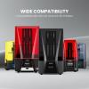 imageELEGOO Upgraded 8K Standard Photopolymer 3D Printer Resin 405nm UVCuring Resin Best for 8K12K14K Saturn MSLA DLP LCD 3D Printing Space Grey 1000GRed Clay 8K