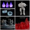 imageELEGOO Upgraded 8K Standard Photopolymer 3D Printer Resin 405nm UVCuring Resin Best for 8K12K14K Saturn MSLA DLP LCD 3D Printing Space Grey 1000GVanilla 8K