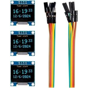 imageELEGOO 3PCS 096 Inch OLED Display Screen Module Compact SelfLuminous SSD1306 I2C Display Mini Screens for Arduino Projects