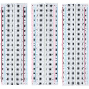 imageELEGOO 3pcs Breadboard 830 Point Solderless Prototype PCB Board Kit for Arduino Proto Shield Distribution Connecting Blocks