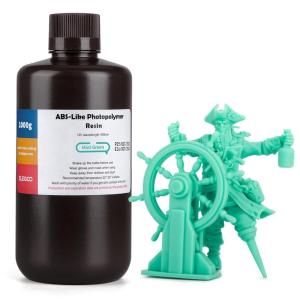 imageELEGOO ABSLike 3D Printer Resin LCD UVCuring Resin 405nm Standard Photopolymer Resin for Mars Saturn Jupiter MSLA DLP LCD 3D Printing Mint Green 1000gMint Green