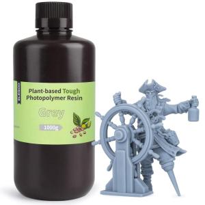 imageELEGOO ABSLike PlantBased 3D Printer Resin with Low Odor and High Precision 405nm UV Resin and Quick Curing for Mars Saturn Jupiter MSLA DLP LCD 3D Printing  Clear Green 1000gGrey