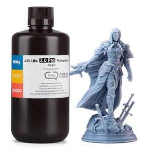 imageELEGOO ABSLike Resin 30 Pro Higher ScratchResistance 3D Printing Photopolymer Resin 405nm UV Resin for MSLADLPLCD Printers Fast Curing High Precision NonBrittle Grey 2000gGrey