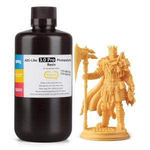 imageELEGOO ABSLike Resin 30 Pro Higher ScratchResistance 3D Printing Photopolymer Resin 405nm UV Resin for MSLADLPLCD Printers Fast Curing High Precision NonBrittle Grey 2000gYellow