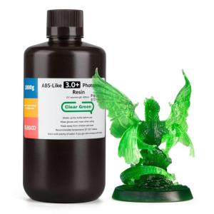 imageELEGOO ABSLike Resin 30 Upgraded 3D Printer Photopolymer Resin Higher HeatResistance Fast Curing High Precision NonBrittle Black 2000gClear Green