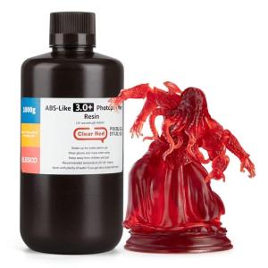 imageELEGOO ABSLike Resin 30 Upgraded 3D Printer Photopolymer Resin Higher HeatResistance Fast Curing High Precision NonBrittle Black 2000gClear Red