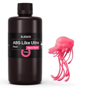 imageELEGOO ABSLike Ultra Resin with Extra Strength and Toughness Compatible with MSLADLPLCD Resin 3D Printer Perfect 3D Printer Resin for Tool Application NeonLime 1000gNeonPeach