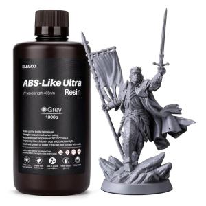 imageELEGOO ABSLike Ultra Resin with Extra Strength and Toughness Compatible with MSLADLPLCD Resin 3D Printer Perfect 3D Printer Resin for Tool Application NeonLime 1000gGrey