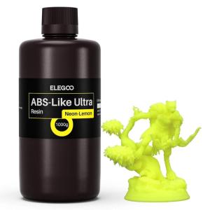 imageELEGOO ABSLike Ultra Resin with Extra Strength and Toughness Compatible with MSLADLPLCD Resin 3D Printer Perfect 3D Printer Resin for Tool Application NeonLime 1000gNeonLemon