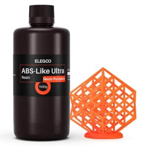 imageELEGOO ABSLike Ultra Resin with Extra Strength and Toughness Compatible with MSLADLPLCD Resin 3D Printer Perfect 3D Printer Resin for Tool Application NeonLime 1000gNeonPumbkin