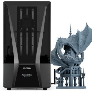 imageELEGOO Saturn 3 MSLA 12K 3D Printer Desktop Resin 3D Printer with 10Inch Monochrome LCD Voxeldance Tango Slicer Large Printing Size of 862x484x984 inchesSaturn 3 Ultra