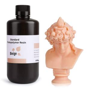 imageELEGOO Standard Photopolymer Resin LCD UVCuring Resin 405nm 3D Printer Resin for Mars Saturn Jupiter MSLA DLP LCD 3D Printing Beige 1000gBeige
