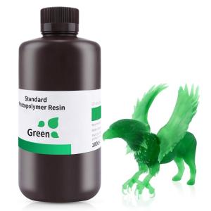 imageELEGOO Standard Photopolymer Resin LCD UVCuring Resin 405nm 3D Printer Resin for Mars Saturn Jupiter MSLA DLP LCD 3D Printing Beige 1000gClear Green
