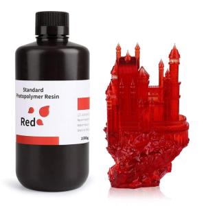 imageELEGOO Standard Photopolymer Resin LCD UVCuring Resin 405nm 3D Printer Resin for Mars Saturn Jupiter MSLA DLP LCD 3D Printing Beige 1000gClear Red
