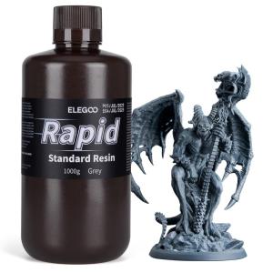 imageELEGOO Standard Photopolymer Resin LCD UVCuring Resin 405nm 3D Printer Resin for Mars Saturn Jupiter MSLA DLP LCD 3D Printing Beige 1000gGrey Rapid