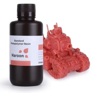 imageELEGOO Standard Photopolymer Resin LCD UVCuring Resin 405nm 3D Printer Resin for Mars Saturn Jupiter MSLA DLP LCD 3D Printing Beige 1000gMaroon