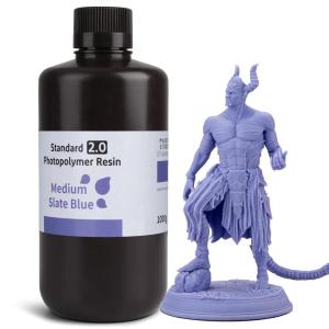 imageELEGOO Standard Photopolymer Resin LCD UVCuring Resin 405nm 3D Printer Resin for Mars Saturn Jupiter MSLA DLP LCD 3D Printing Beige 1000gMedium Slate Blue