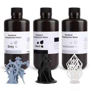 imageELEGOO Standard Photopolymer Resin LCD UVCuring Resin 405nm 3D Printer Resin for Mars Saturn Jupiter MSLA DLP LCD 3D Printing Beige 1000gMulticolored