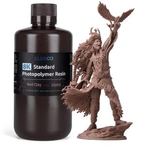 imageELEGOO Standard Photopolymer Resin LCD UVCuring Resin 405nm 3D Printer Resin for Mars Saturn Jupiter MSLA DLP LCD 3D Printing Beige 1000gRed Clay 8K