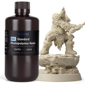 imageELEGOO Standard Photopolymer Resin LCD UVCuring Resin 405nm 3D Printer Resin for Mars Saturn Jupiter MSLA DLP LCD 3D Printing Beige 1000gVanilla 8K