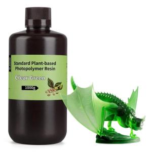 imageELEGOO Standard PlantBased 3D Printer Resin with Low Odor and High Precision 405nm UV Curing Resin for Mars Saturn Jupiter MSLA DLP LCD 3D Printing  White 2000gClear Green
