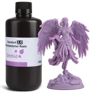 imageELEGOO Upgraded 8K Standard Photopolymer 3D Printer Resin 405nm UVCuring Resin Best for 8K12K14K Saturn MSLA DLP LCD 3D Printing Space Grey 1000GOrchid