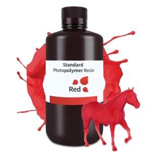 imageELEGOO Upgraded Standard Resin 20 Resin for 3D Printer with High Precision Low Odor Higher Toughness 405nm UV Curing Photopolymer Resin for Mars Saturn MSLA DLP LCD 3D Printing Orchid 1000gClear Red