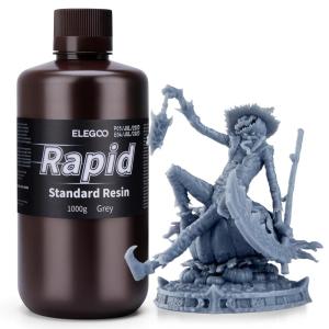 imageELEGOO Upgraded Standard Resin 20 Resin for 3D Printer with High Precision Low Odor Higher Toughness 405nm UV Curing Photopolymer Resin for Mars Saturn MSLA DLP LCD 3D Printing Orchid 1000gGrey Rapid