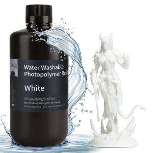 imageELEGOO Water Washable 3D Printer Resin LCD UVCuring Resin 405nm Standard Photopolymer Resin for Mars Saturn Jupiter MSLA DLP LCD 3D Printing3000Gram Ceramic GreyWhite