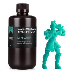 imageELEGOO Water Washable ABSLike 3D Printer Resin High Durability and Toughness Low Odor Wide Compatibility for Mars Saturn Jupiter MSLA DLP LCD 3D Printing Yellow 1000gMint Green