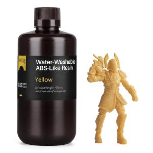 imageELEGOO Water Washable ABSLike 3D Printer Resin High Durability and Toughness Low Odor Wide Compatibility for Mars Saturn Jupiter MSLA DLP LCD 3D Printing Yellow 1000gYellow
