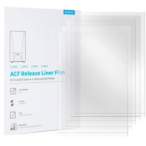 imageELEGOO 5PCS ACF Release Liner Film for Saturn 3 Ultra LCD 3D Printer with Less Release Tension Support 3X Faster Printing 290x195mm 03mm ThicknessSaturn 3 Ultra5PCS