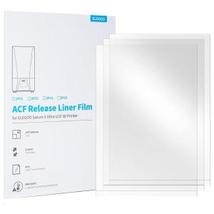 imageELEGOO 5PCS ACF Release Liner Film for Saturn 3 Ultra LCD 3D Printer with Less Release Tension Support 3X Faster Printing 290x195mm 03mm ThicknessSaturn 3 Ultra3PCS