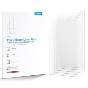 imageELEGOO 5PCS PFA Release Liner Film for Mars 3 and Mars 3 Pro 146x195mm with 0127mm Thickness and Stronger Release FunctionalityCompatible with Mono 2Mars 3 and Mars 3 Pro5PCS