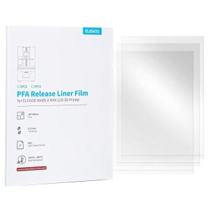 imageELEGOO 5PCS PFA Release Liner Film for Mars 3 and Mars 3 Pro 146x195mm with 0127mm Thickness and Stronger Release FunctionalityCompatible with Mono 2Mars 4 Max3PCS