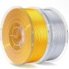 imageELEGOO Silk PLA Filament 175mm Silver Grey 1KG 3D Printer Filament Dimensional Accuracy  002mm 1kg Plastic Spool22lbs 3D Printing Filament Fits for Most FDM 3D Printers2pcs Silk Gold  Silver Gray