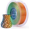 Silk Tri Color Orange Blue Green