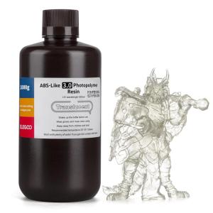 imageELEGOO ABSLike 3D Printer Resin 30 405nm UV Curing Photopolymer Resina for Mars Saturn Jupiter MSLA DLP LCD Impresora with High Strength and Toughness Low Viscosity Translucent 1000gTranslucent