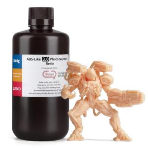 imageELEGOO ABSLike 3D Printer Resin 30 405nm UV Curing Photopolymer Resina for Mars Saturn Jupiter MSLA DLP LCD Impresora with High Strength and Toughness Low Viscosity Translucent 1000gBeige