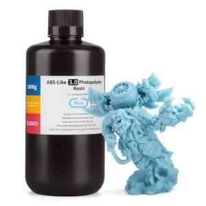 imageELEGOO ABSLike 3D Printer Resin 30 405nm UV Curing Photopolymer Resina for Mars Saturn Jupiter MSLA DLP LCD Impresora with High Strength and Toughness Low Viscosity Translucent 1000gBlue