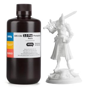 imageELEGOO ABSLike Resin 30 Pro Higher ScratchResistance 3D Printing Photopolymer Resin 405nm UV Resin for MSLADLPLCD Printers Fast Curing High Precision NonBrittle Black 1000gWhite