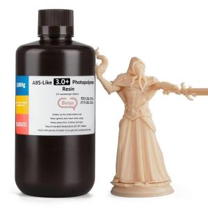 imageELEGOO ABSLike Resin 30 Upgraded 3D Printer Photopolymer Resin Higher HeatResistance Fast Curing High Precision NonBrittle Grey 1000gBeige