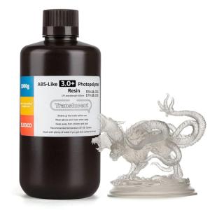 imageELEGOO ABSLike Resin 30 Upgraded 3D Printer Photopolymer Resin Higher HeatResistance Fast Curing High Precision NonBrittle Grey 1000gTranslucent