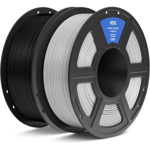 imageELEGOO PETG Filament 175mm Orange 1KG 3D Printer Filament Dimensional Accuracy  002 mm 1kg Spool22lbs Fits for Most FDM 3D PrintersPetg Black  Gray